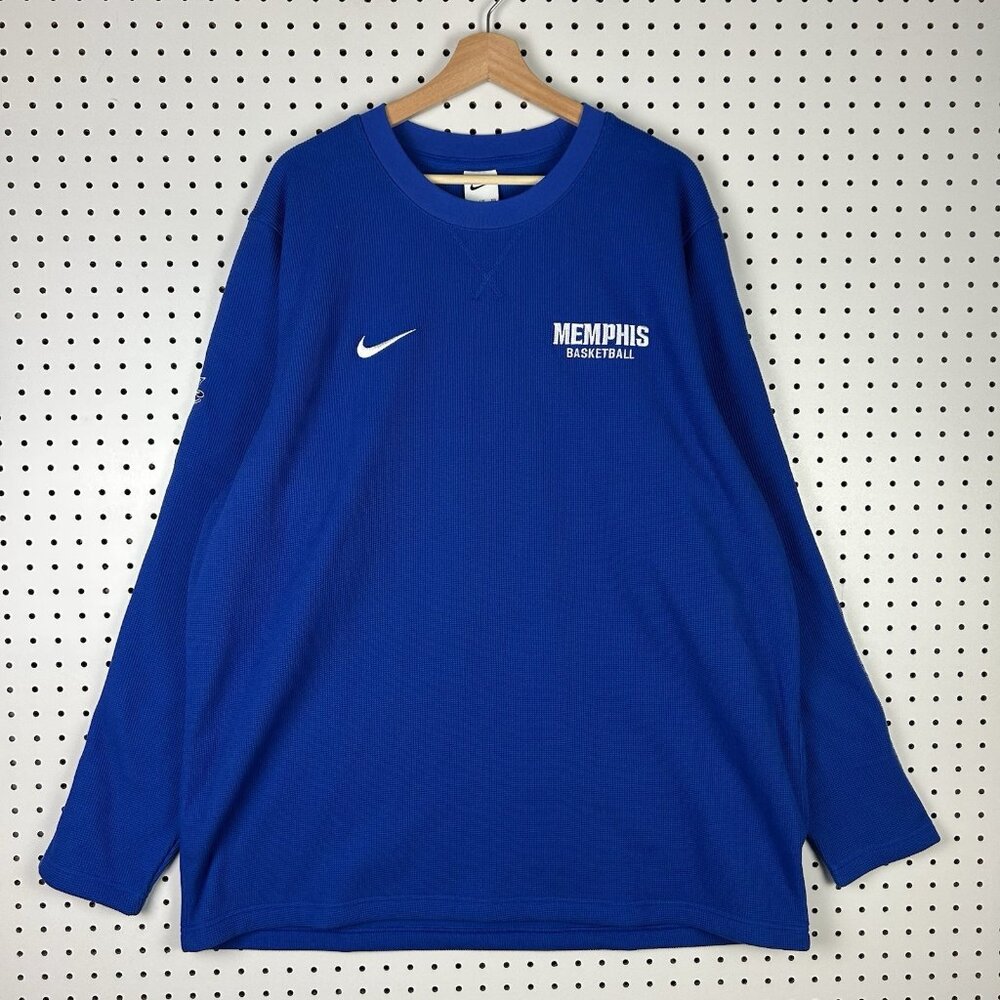 Nike 1 Cent Memphis Tigers XXL Sweatshirt‎ Basketball Blue Waffle Penny Hardaway